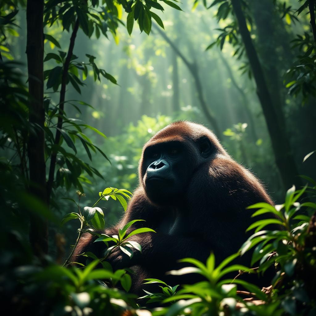 Mountain gorilla in Bwindi Impenetrable Forest