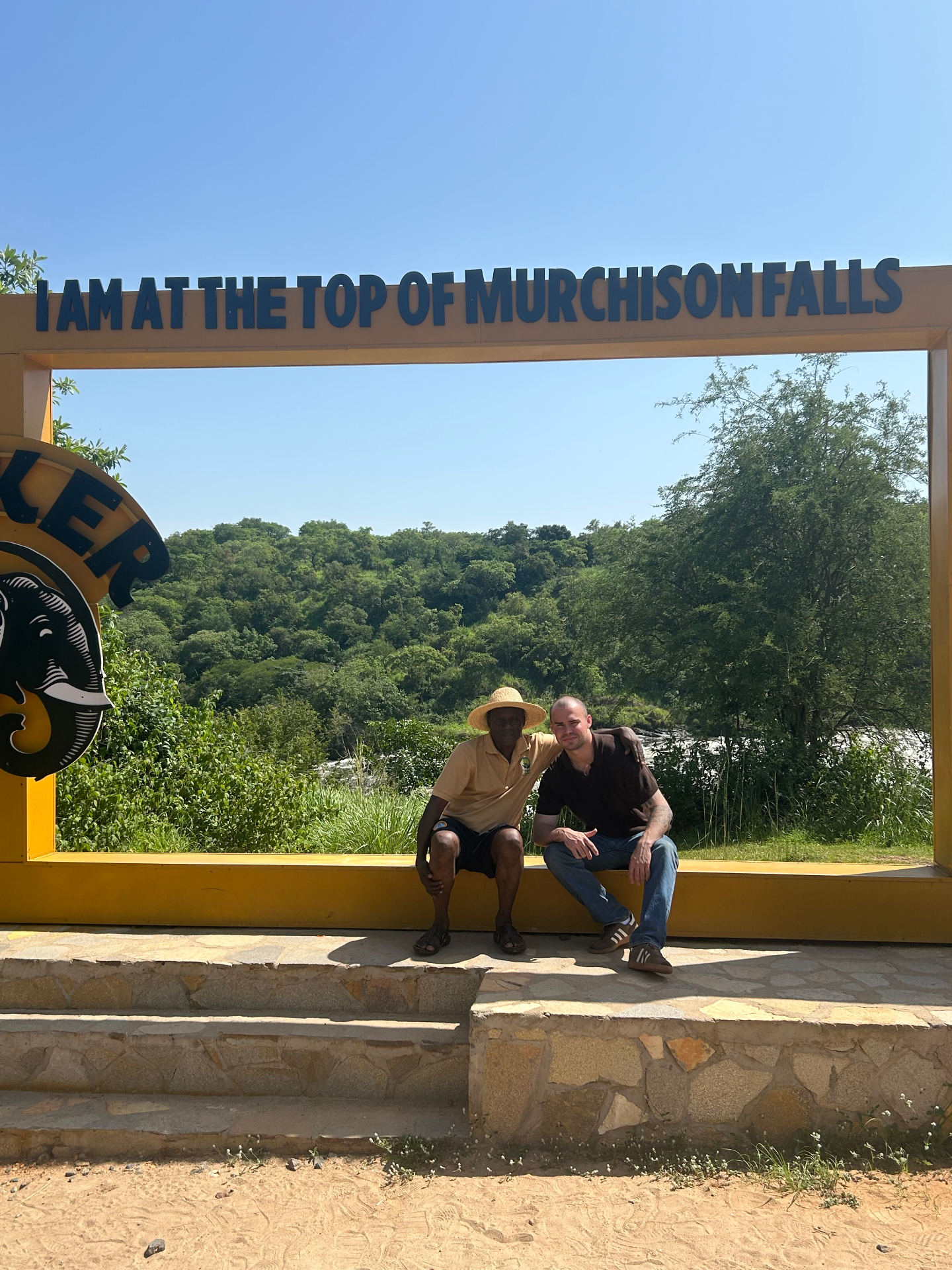 At the top of Murchison Falls — with Tom